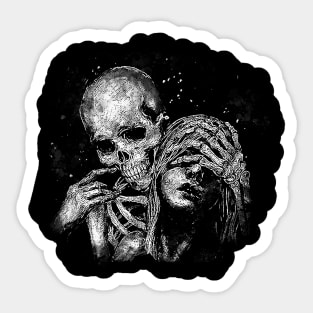 Skelton Falling In Love Sticker